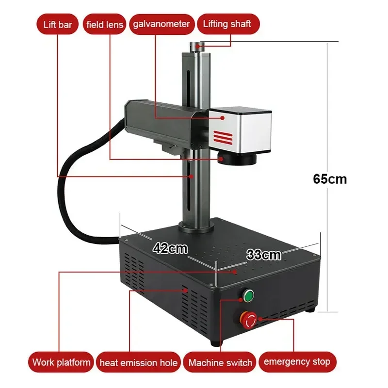Industrial Laser Marking Machine - Mini Impresora Láser de Fibra de
