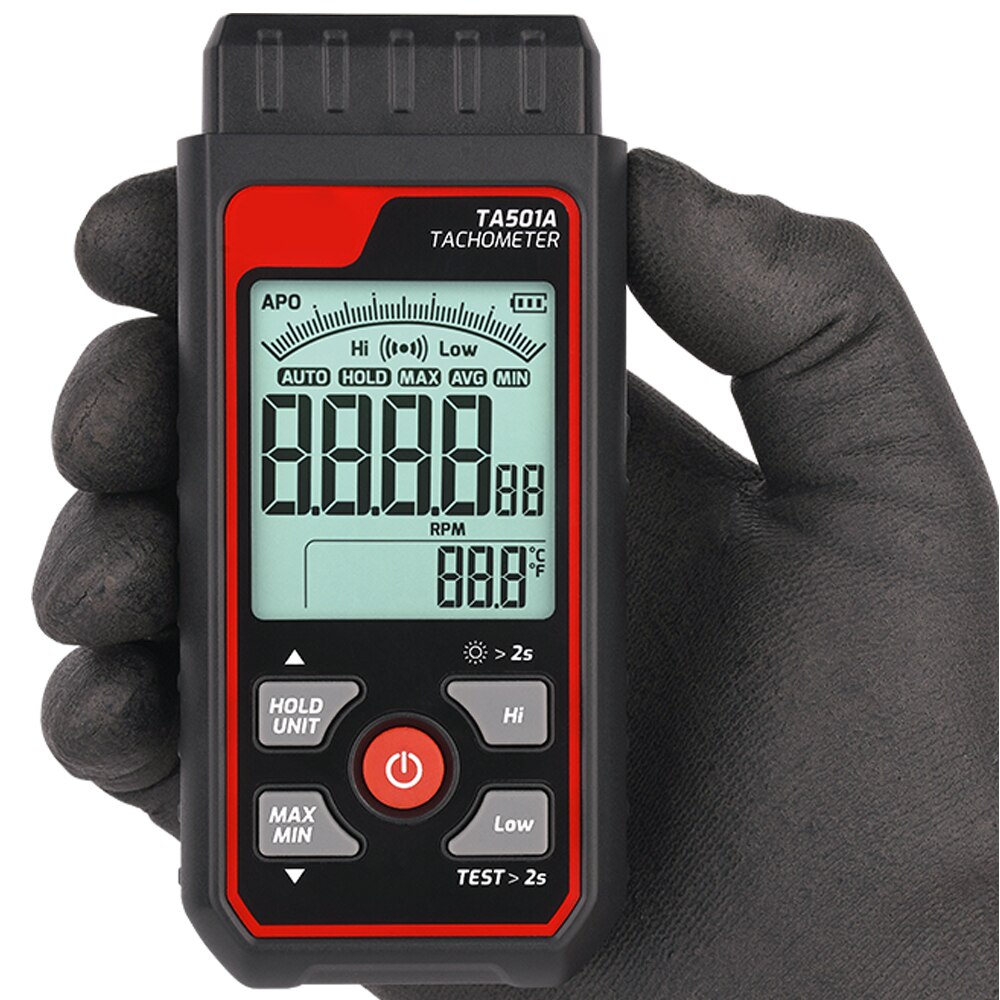 Industrial Laser Tachometer - Tacómetro láser TA501A hasta 999999 Tacómetro