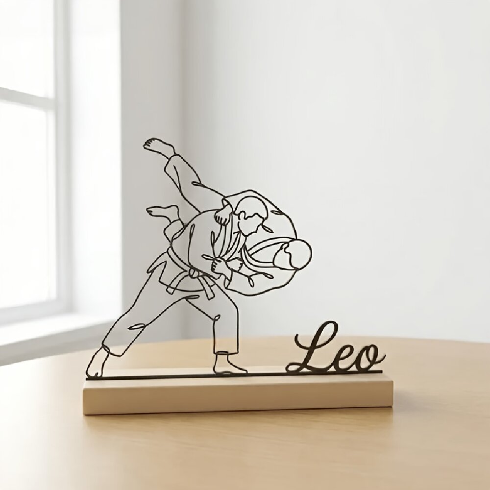 Desktop Laser Engraver - Estatua de Artes Marciales de Judo
