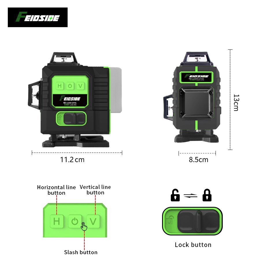 Nivel Láser Verde FEIDSIDE de  - Industrial Laser Level reseña y precio