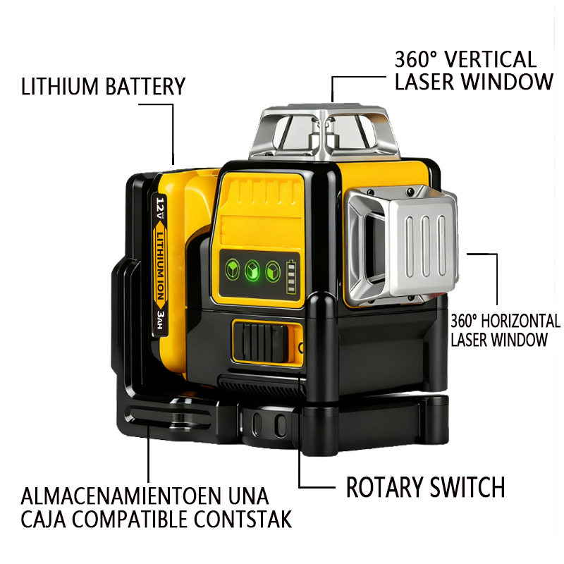 Nivel Láser de 12 Líneas para  - Industrial Laser Level reseña y precio