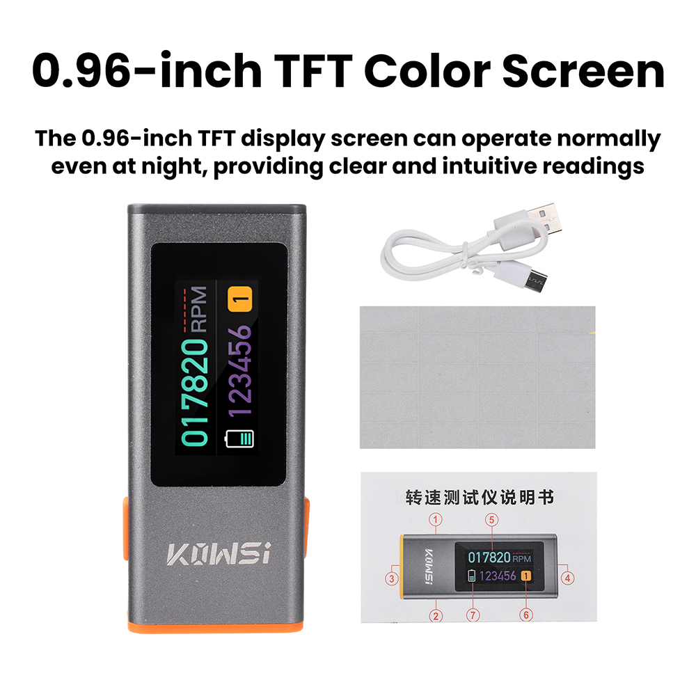Tacómetro con pantalla TFT inf - Industrial Laser Tachometer reseña y precio