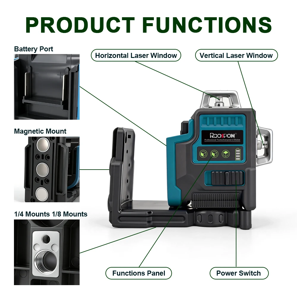 Nivel Láser de 12 Líneas, Líne - Industrial Laser Level reseña y precio