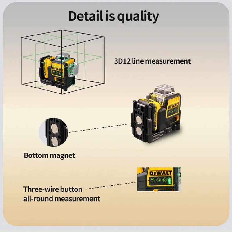 Nivel Láser Dewalt DW089LG 202 - Industrial Laser Level reseña y precio